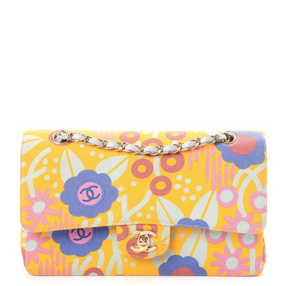 Chanel Canvas Printed Medium Double Flap Multicolor 1 of 15