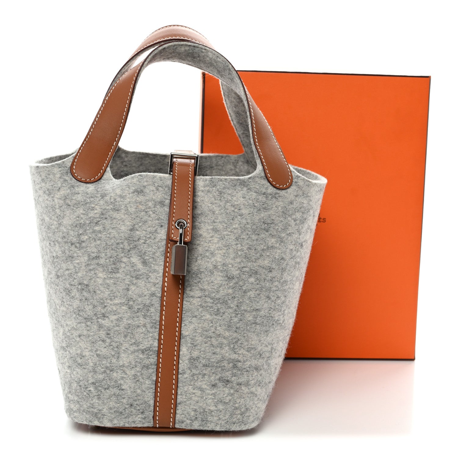 Hermes Feutre Swift Picotin Lock 18 PM Gris Clair Gold 10 of 10