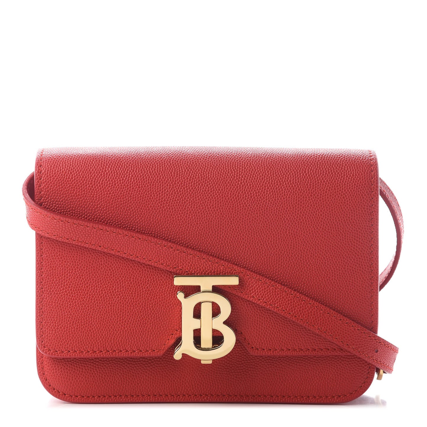 Grainy Calfskin Small TB Bag Bright Red