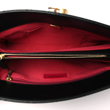 Chanel Lambskin Quilted Pearl Clutch Black 5 of 8