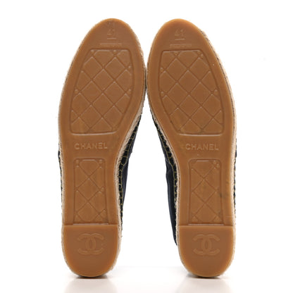 Chanel Fabric Biarritz CC Espadrilles 41 Blue Green 5 of 10