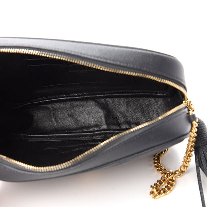 Saint Laurent Grain De Poudre Matelasse Monogram Mini Lou Camera Bag Dark Smog 5 of 11