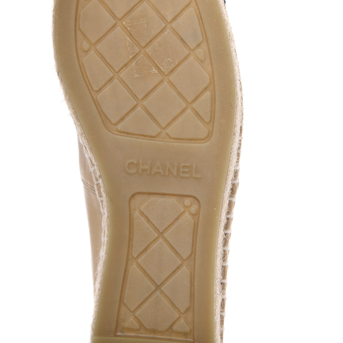 Lambskin CC Espadrilles 37 Beige Black