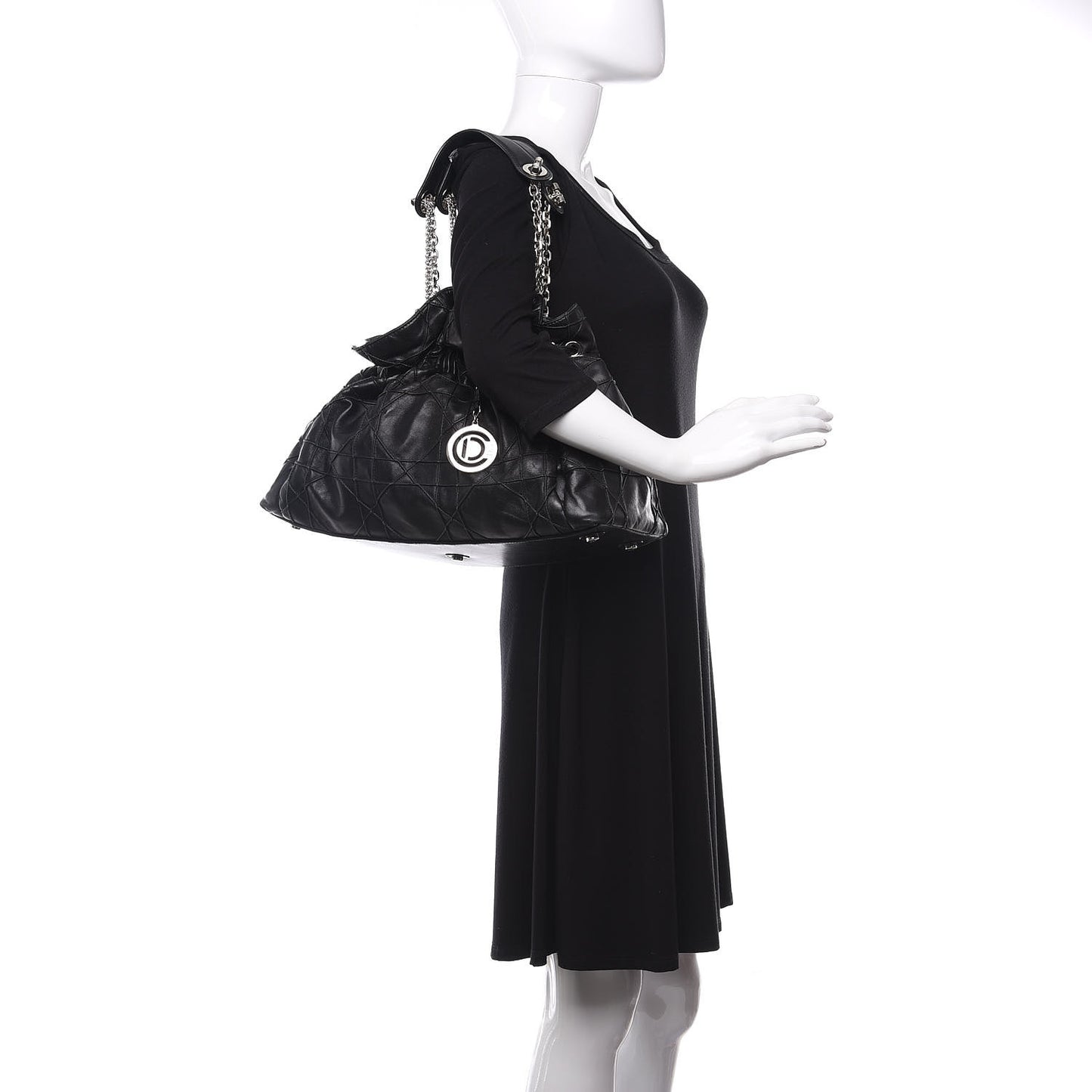 Lambskin Cannage Medium Le Trente Tote Black