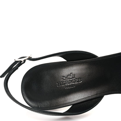 Hermes Calfskin Holy 105 Sandals 38 Black 8 of 9