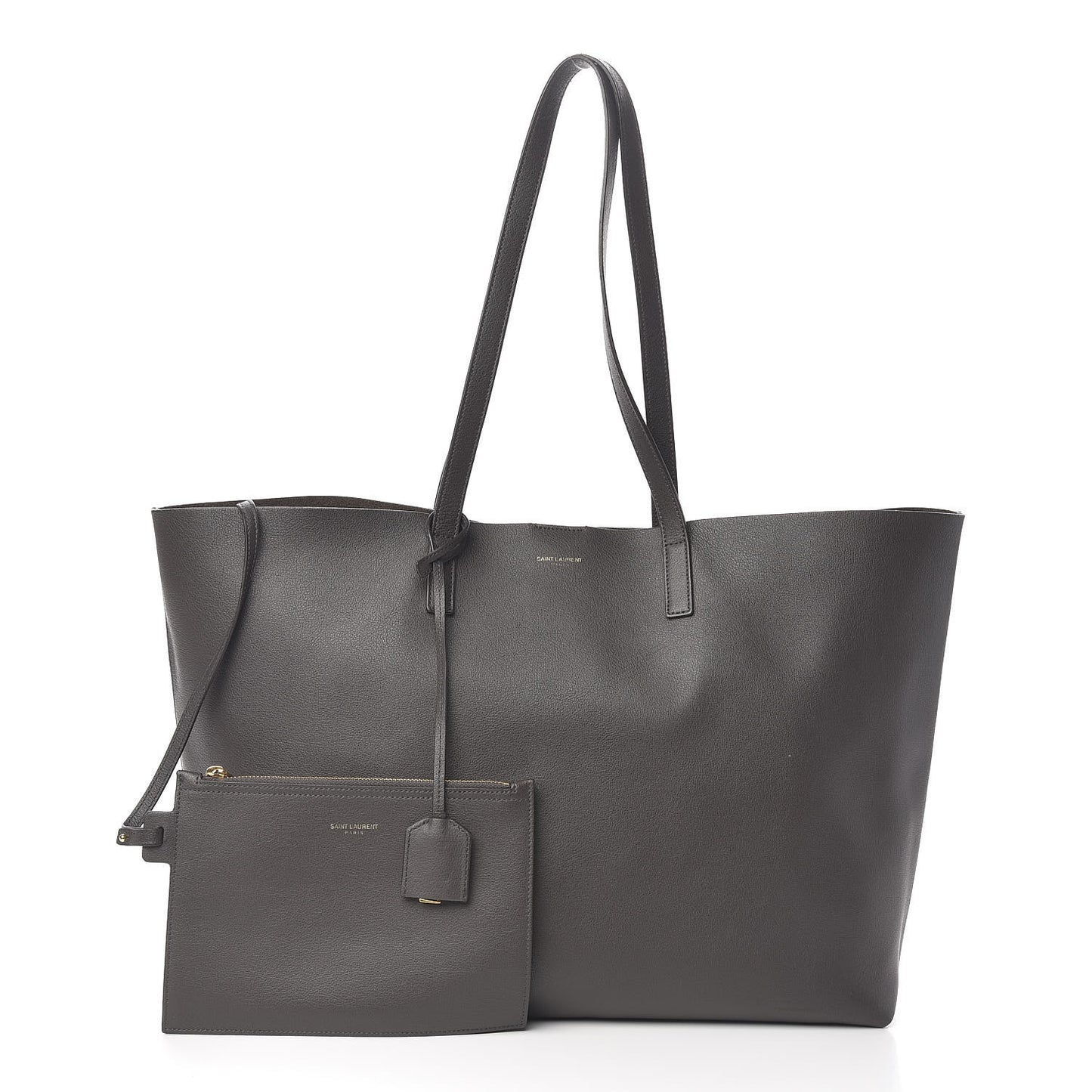 Calfskin Large Shopping Tote Dark Grey