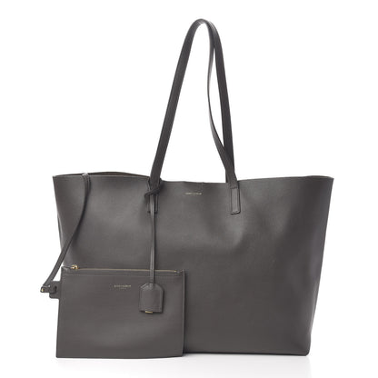Saint Laurent Calfskin Large Shopping Tote Dark Grey 12 of 12