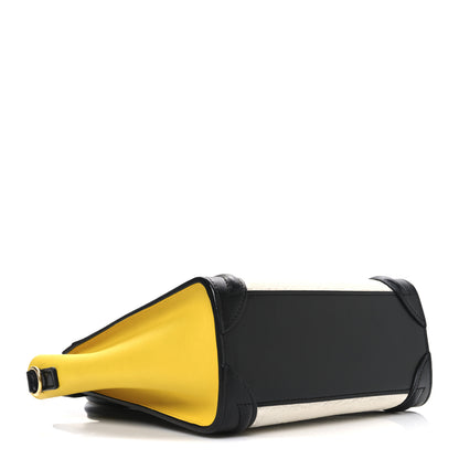 Celine Elephant Calfskin Nano Tri-Color Luggage Yellow 4 of 9