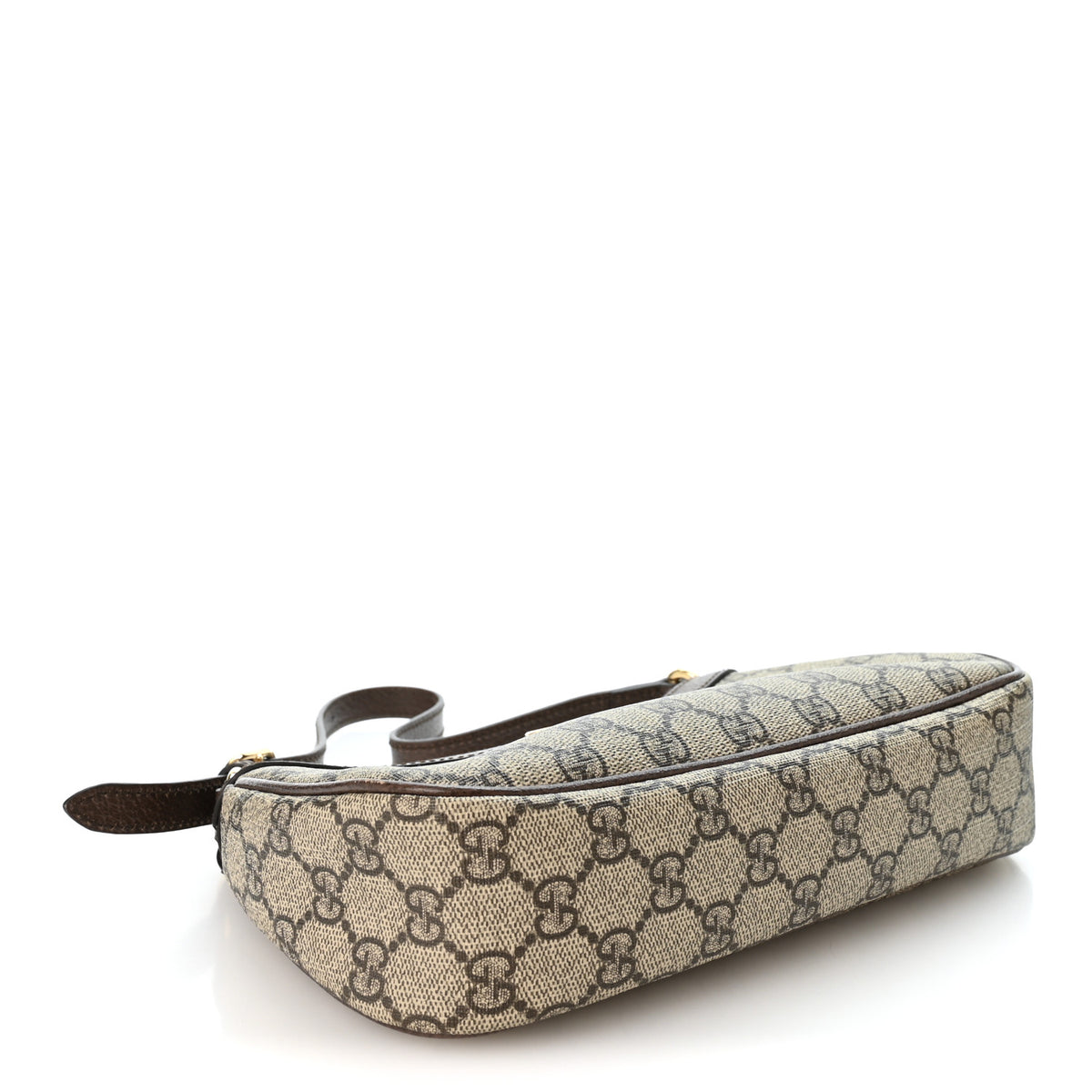 Gucci GG Supreme Monogram Textured Dollar Calfskin Small Ophidia Hobo Beige Ebony New Acero 4 of 10