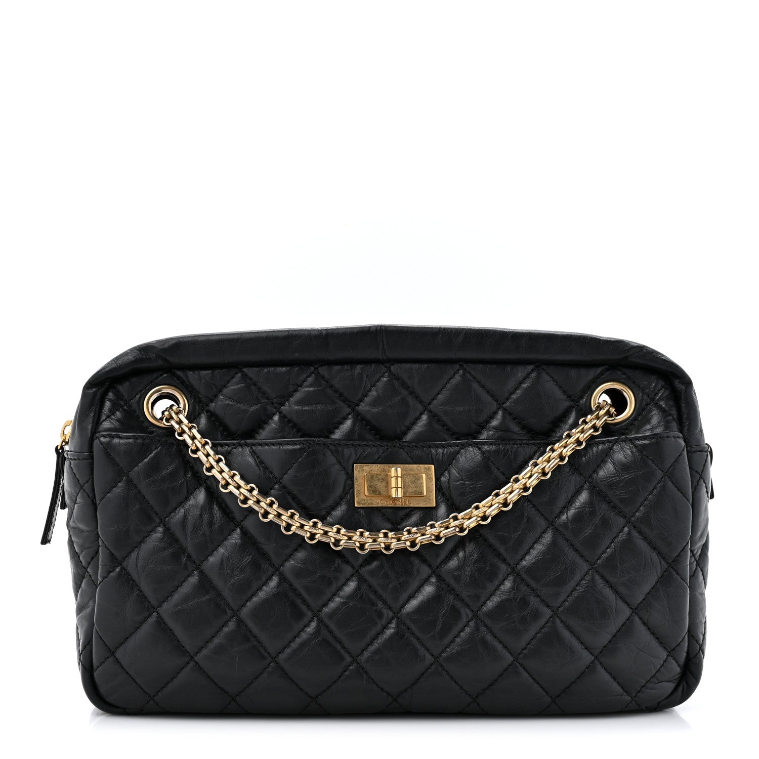 Chanel Aged Calfskin Quilted Medium Reissue Camera Case Black 1 of 9