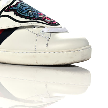 Gucci Calfskin Ayers Embroidered Web Mens Ace Removable Patches High Top Sneakers 7.5 White 10 of 14