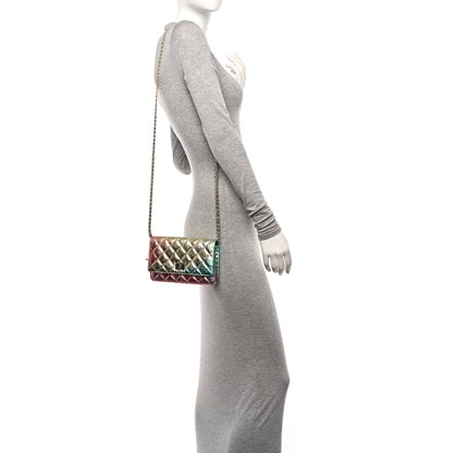 Chanel Metallic Goatskin Quilted 2.55 Reissue Wallet on Chain WOC Multicolor 3 of 12
