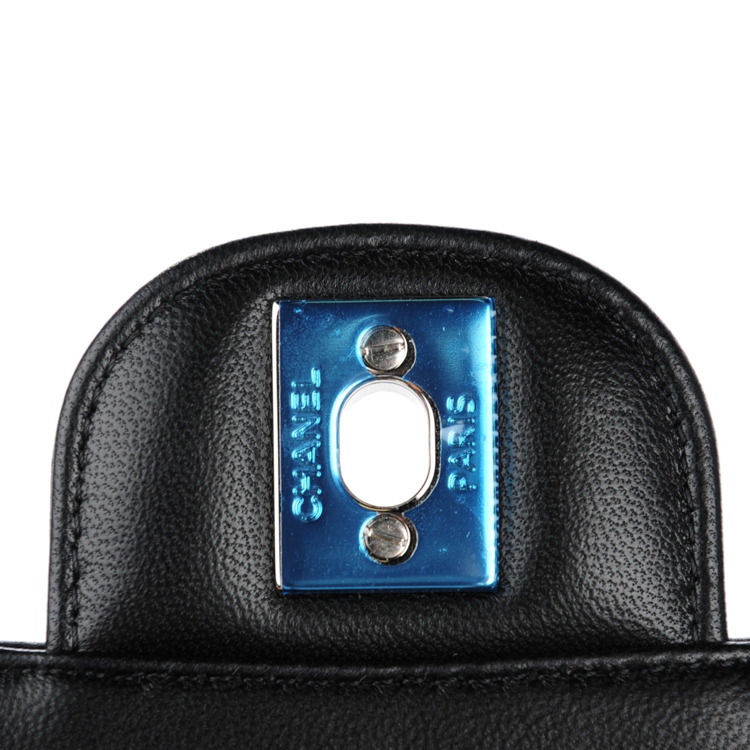 Chanel Lambskin Chevron Quilted Mini Square Flap Black 5 of 8