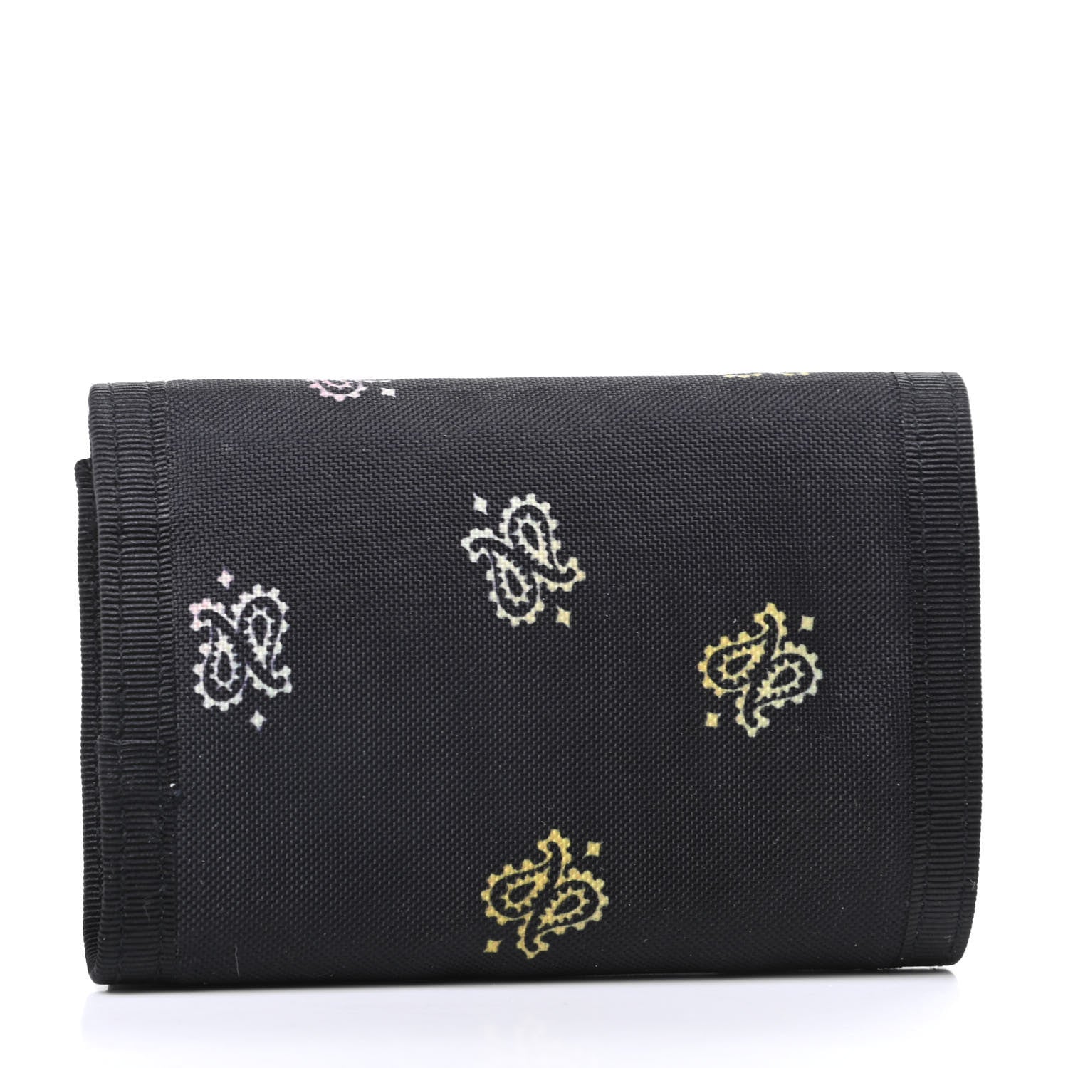 Saint Laurent Nylon Print Bandana Tiny Buffalo Wallet Black 3 of 8