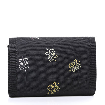 Saint Laurent Nylon Print Bandana Tiny Buffalo Wallet Black 3 of 8
