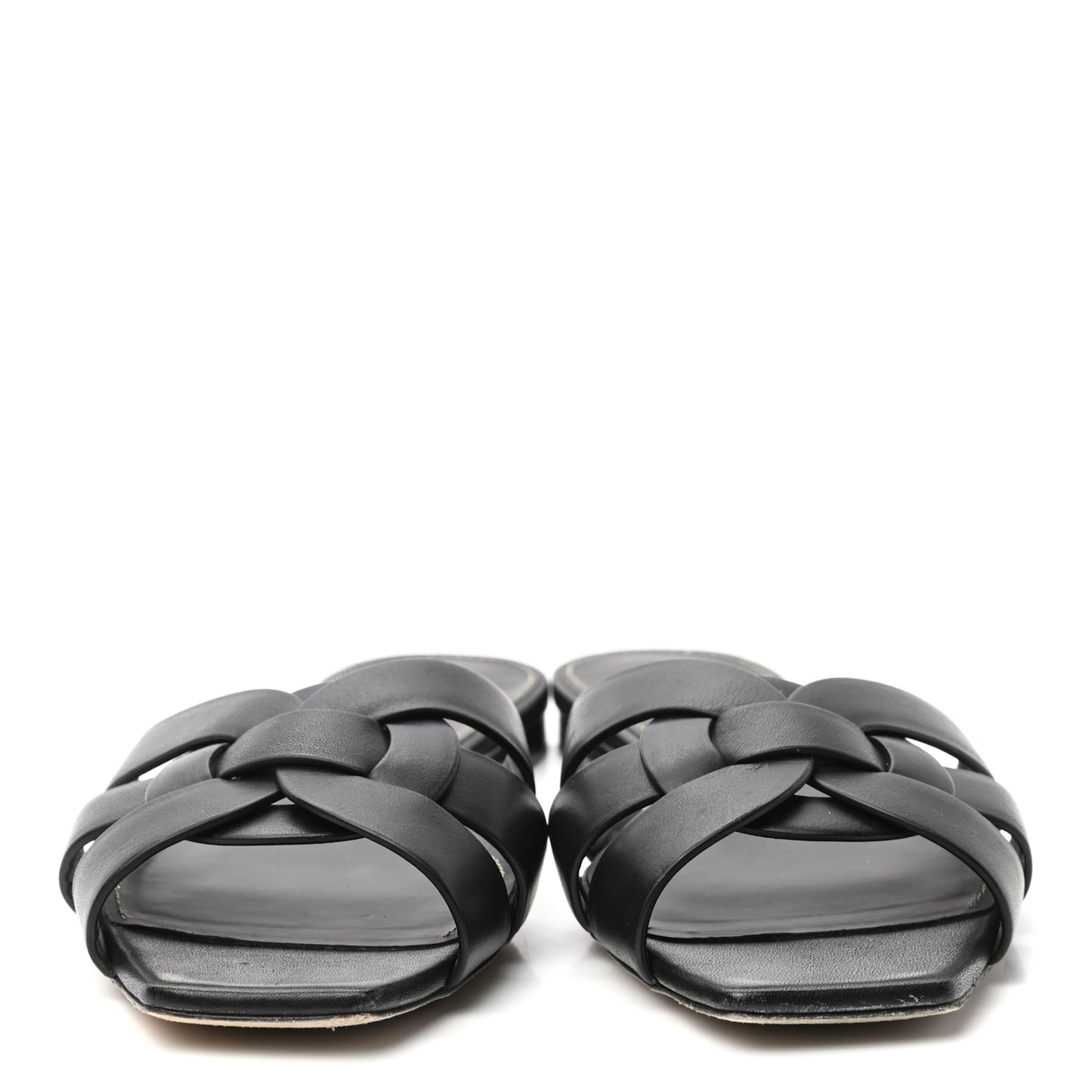 Calfskin Tribute 05 Slide Sandals 36 Black