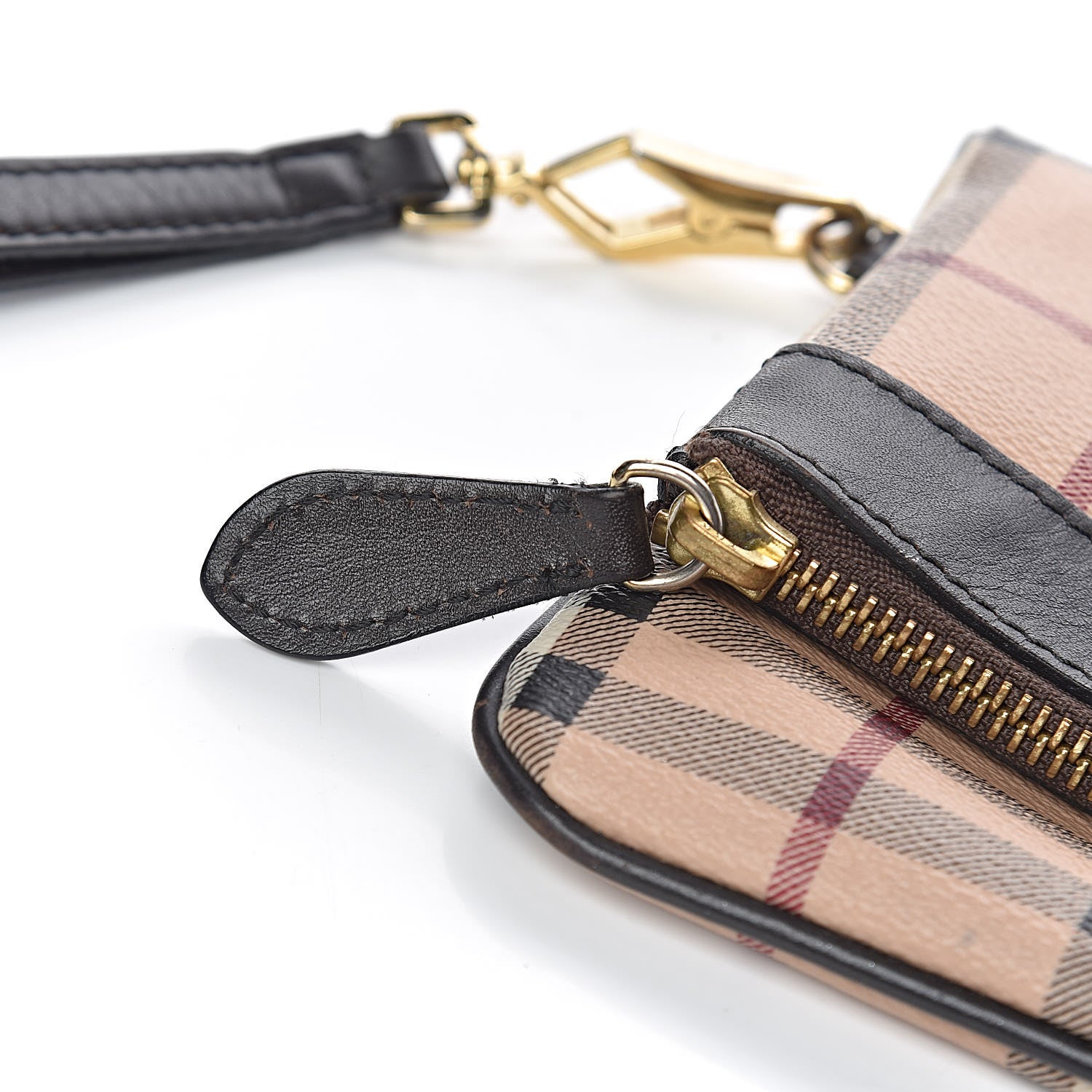 Burberry Haymarket Check Adeline Foldover Clutch Brown 8 of 10