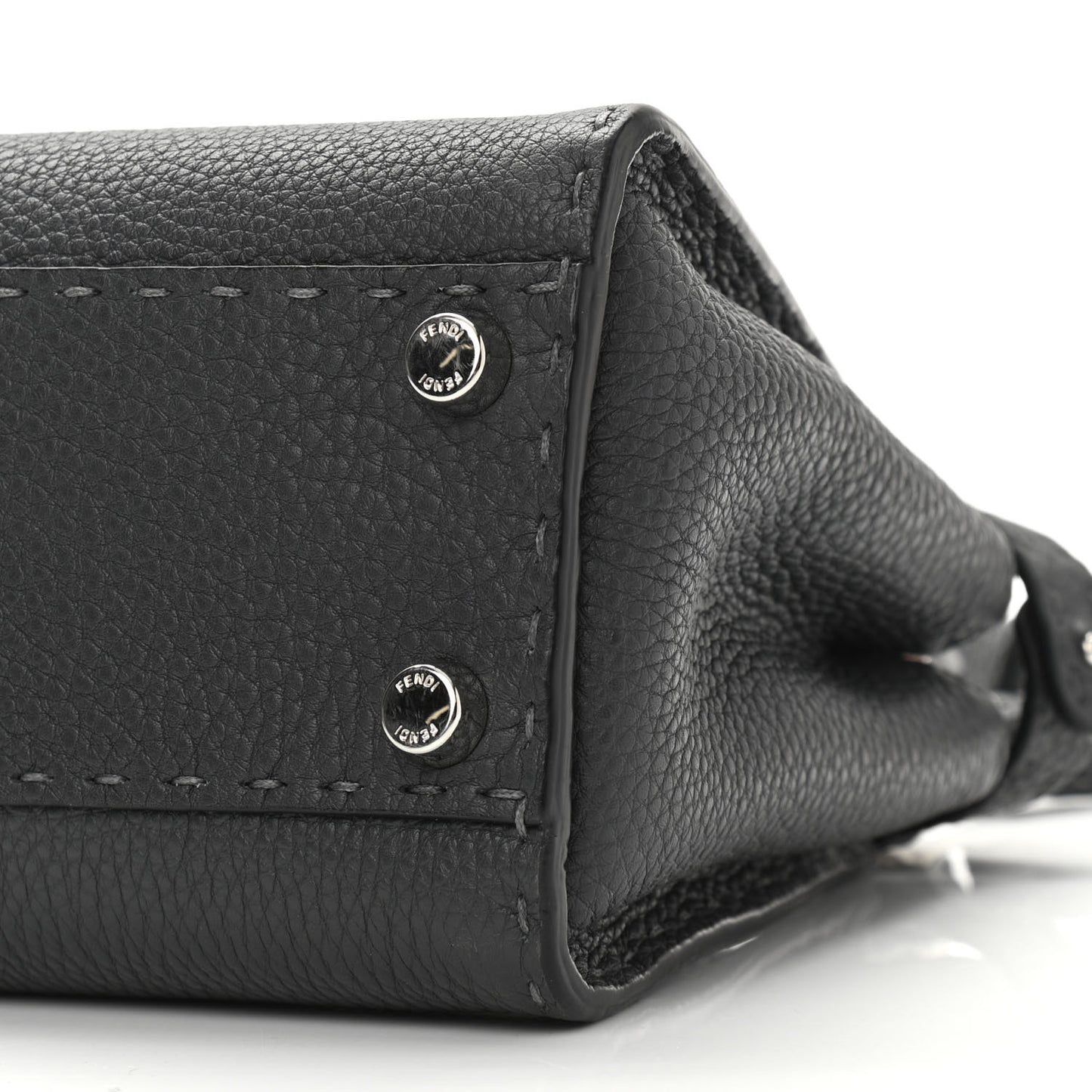 Cuoio Romano Selleria Bi-Color Mini Peekaboo Iconic Satchel Asfalto Latte