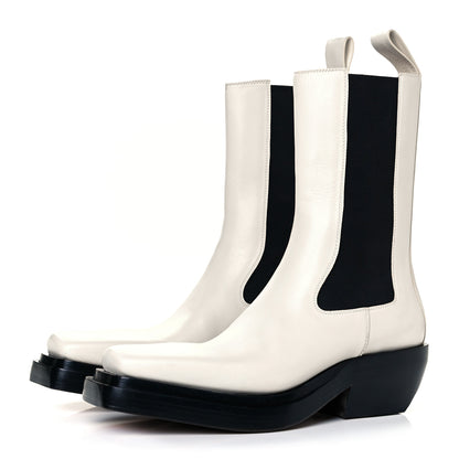 Bottega Veneta Calfskin Lean Mid-Calf Boots 39 Wax 3 of 7