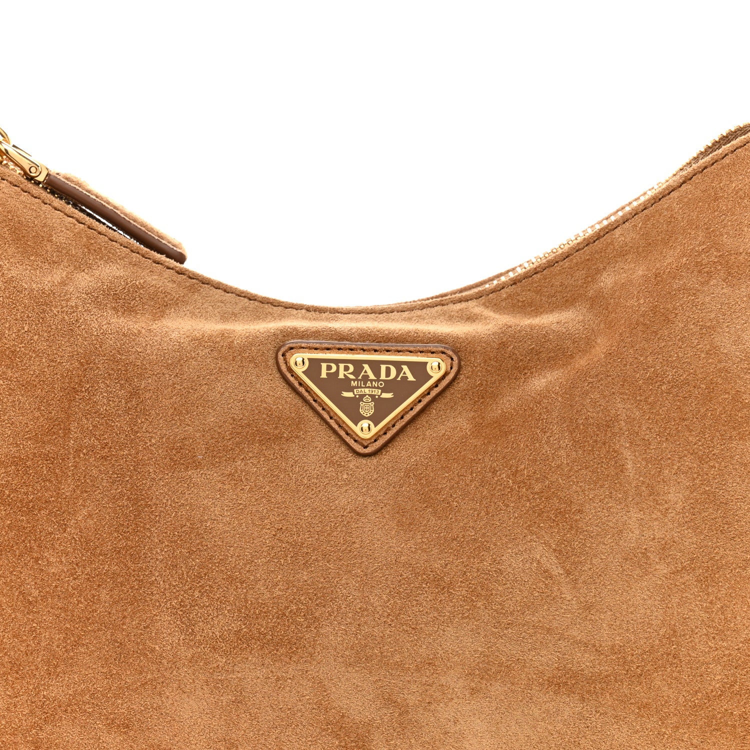 Prada Scamosciato Suede Medium Aimee Shoulder Bag Cinnamon 8 of 10