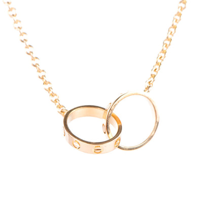 Cartier 18K Yellow Gold Interlocking LOVE Necklace 3 of 5