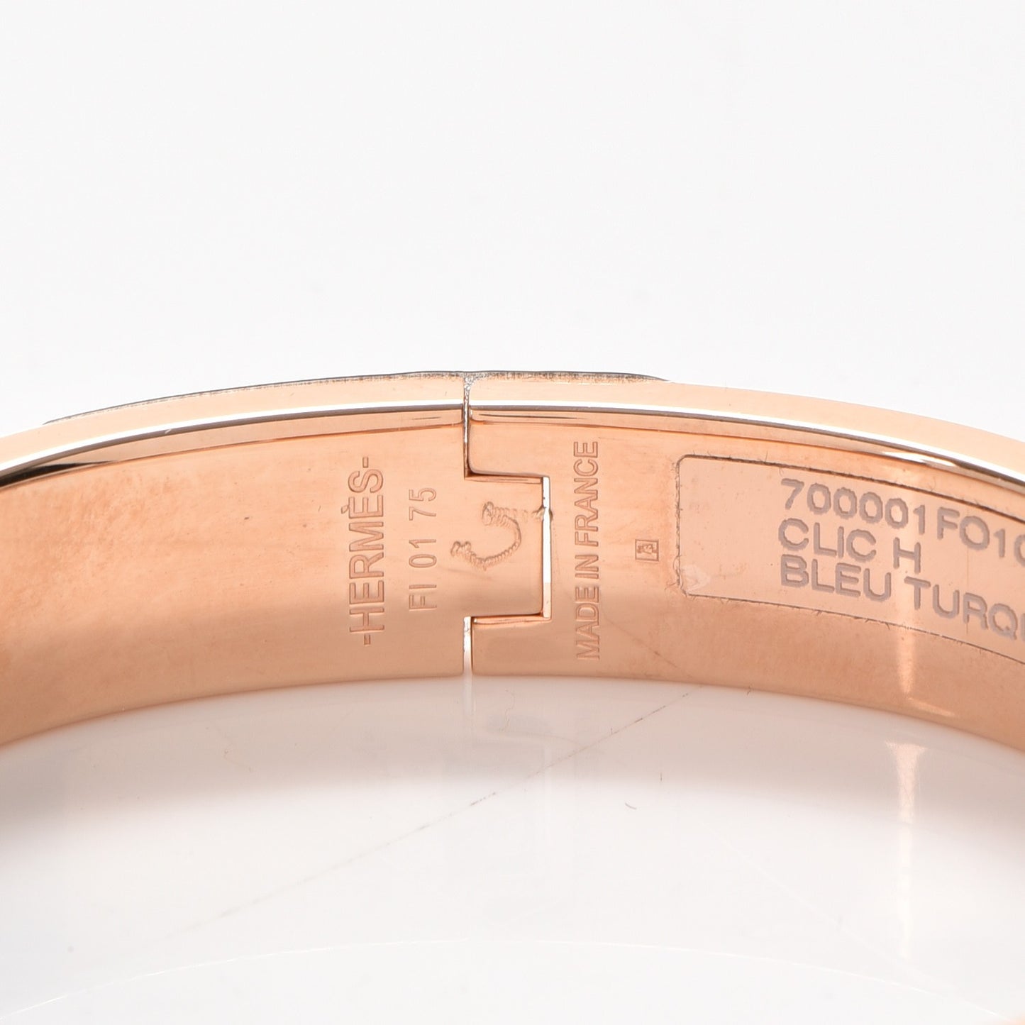 Enamel Narrow Clic Clac H Bracelet PM Bleu Turquin