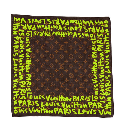 Louis Vuitton Cotton Graffiti Bandana Green 2 of 4