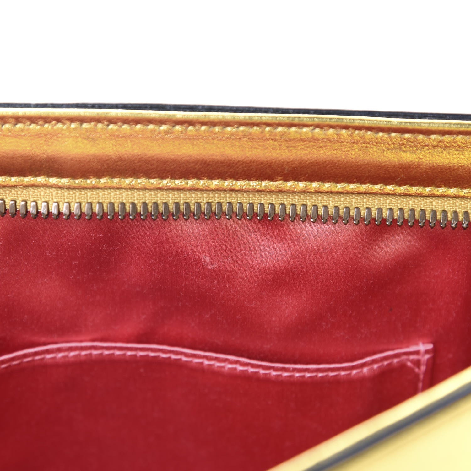 Gucci Calfskin Animalier Clutch Gold Black 10 of 13