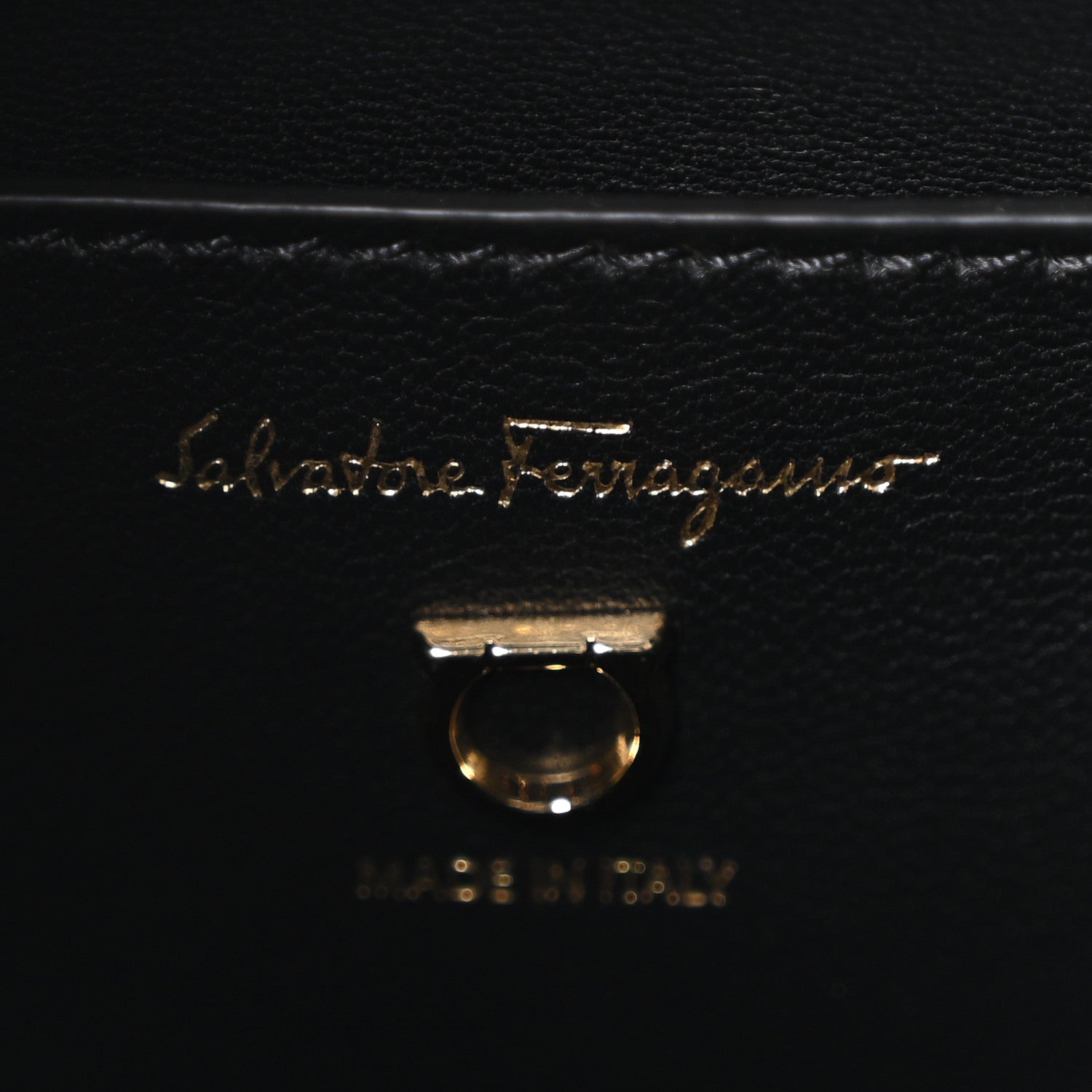 Salvatore Ferragamo Calfskin Cage Bag Black 1883132 – FASHIONPHILE