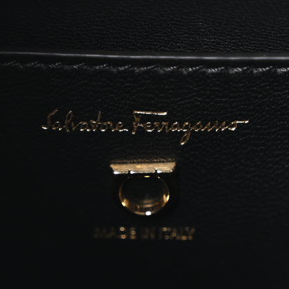 Salvatore Ferragamo Calfskin Cage Bag Black 5 of 8