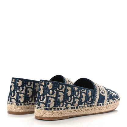 Christian Dior Oblique Embroidered Granville 15mm Espadrilles 40.5 Deep Blue 3 of 9