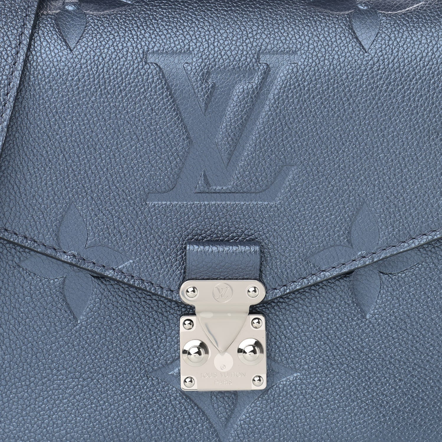 Louis Vuitton Metallic Empreinte Monogram Giant Pochette Metis Navy Nacre 7 of 10