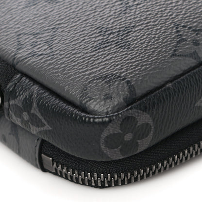 Louis Vuitton Monogram Eclipse Reverse Double Phone Pouch 9 of 10