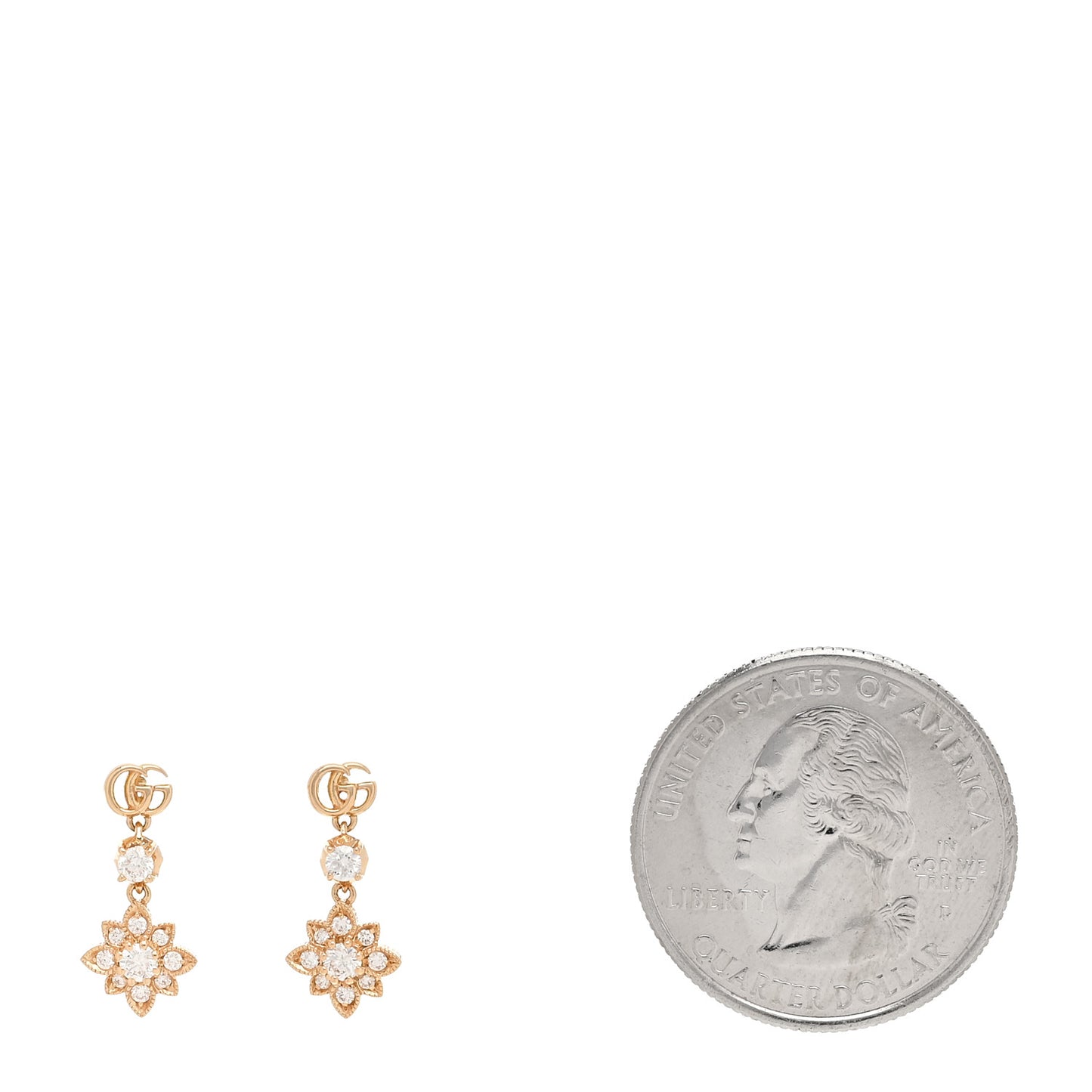 18K Rose Gold Diamond Flora Earrings