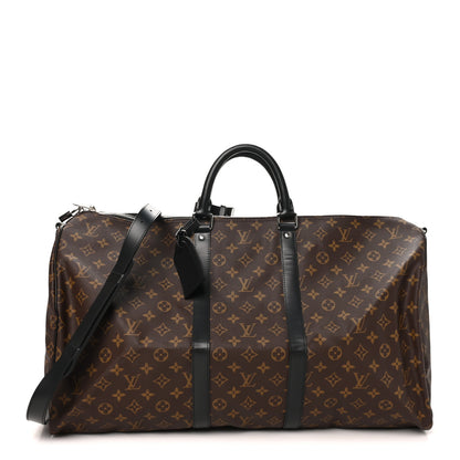 Louis Vuitton Monogram Macassar Keepall Bandouliere 55 1 of 8