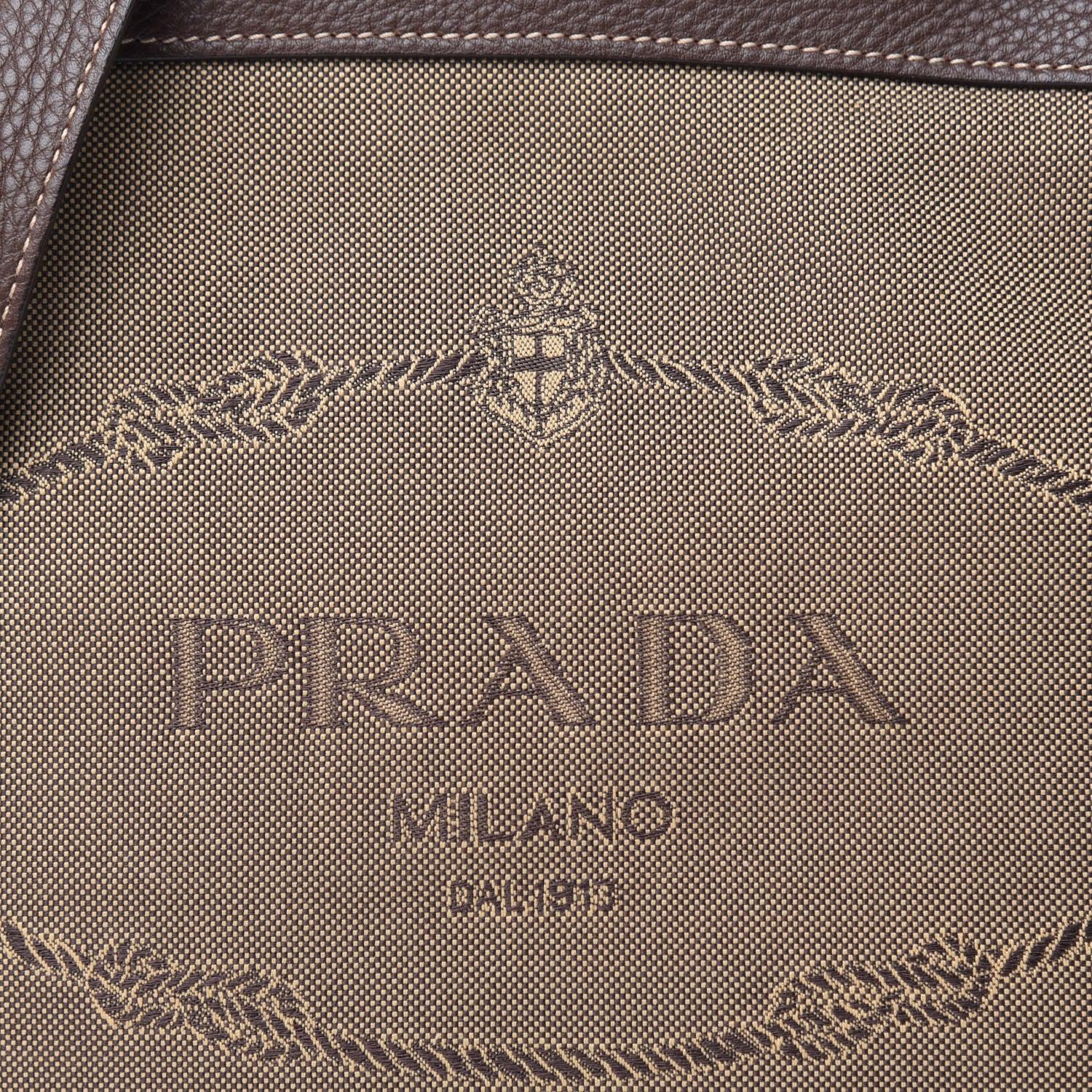 Prada Jacquard Logo Small Flat Messenger Bag Corda Brucia 11 of 11