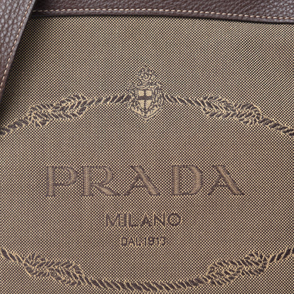 Prada Jacquard Logo Small Flat Messenger Bag Corda Brucia 11 of 11