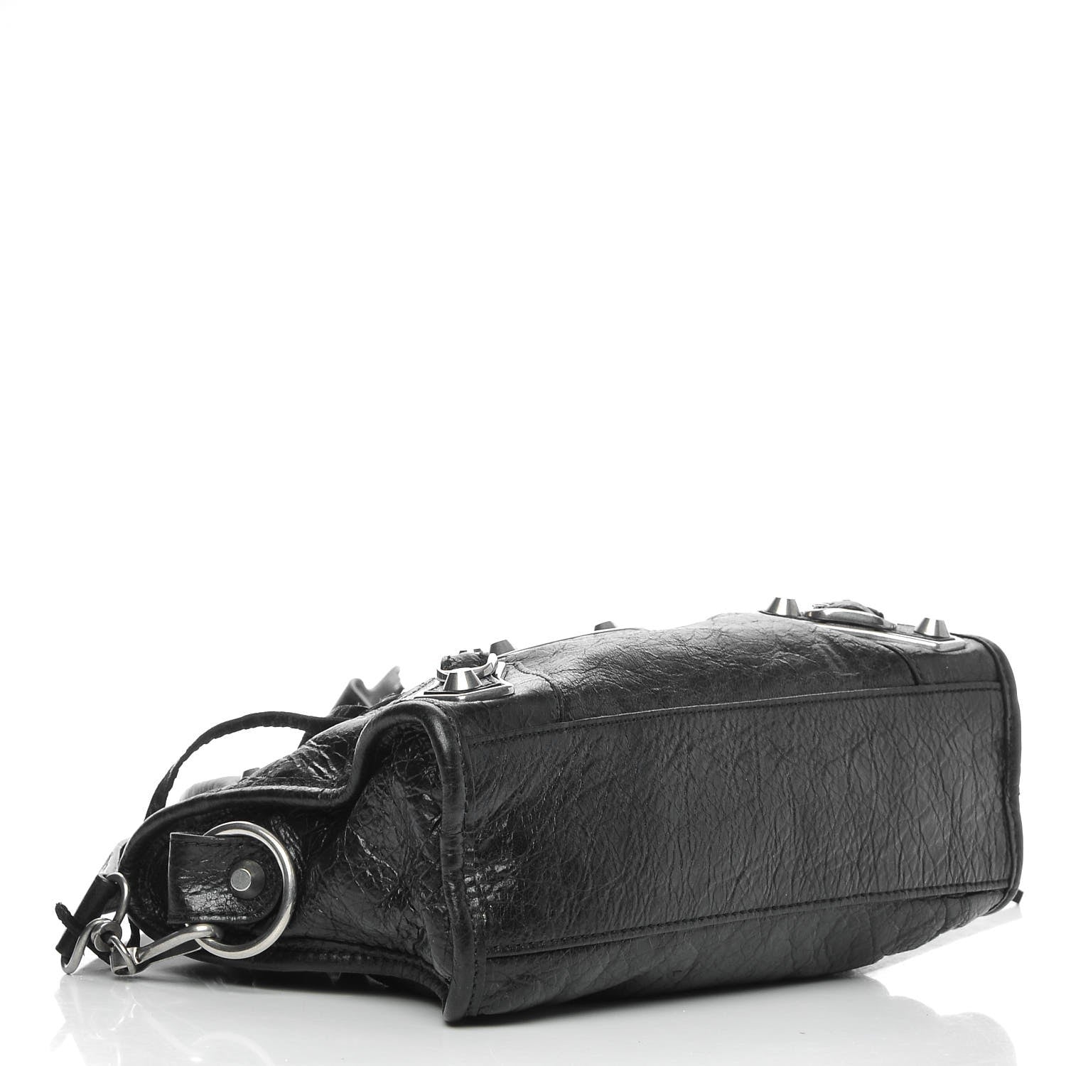 Balenciaga Agneau Silver Metallic Edge Hardware Mini City Black 4 of 12