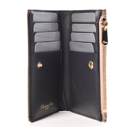 Christian Dior Metallic Patent Micro-Cannage Diorama Medium Wallet Champagne 5 of 8