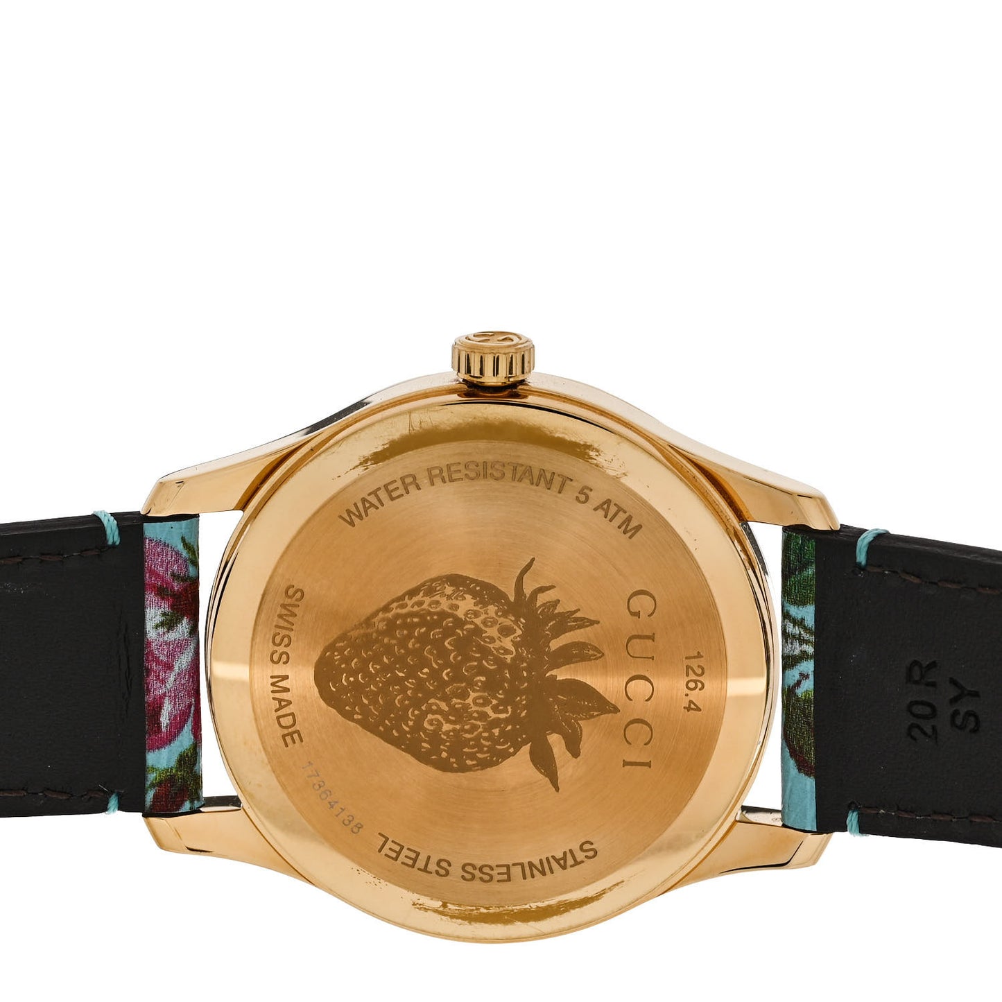 Stainless Steel Calfskin 38mm G-Timeless Floral Quartz Watch Blue