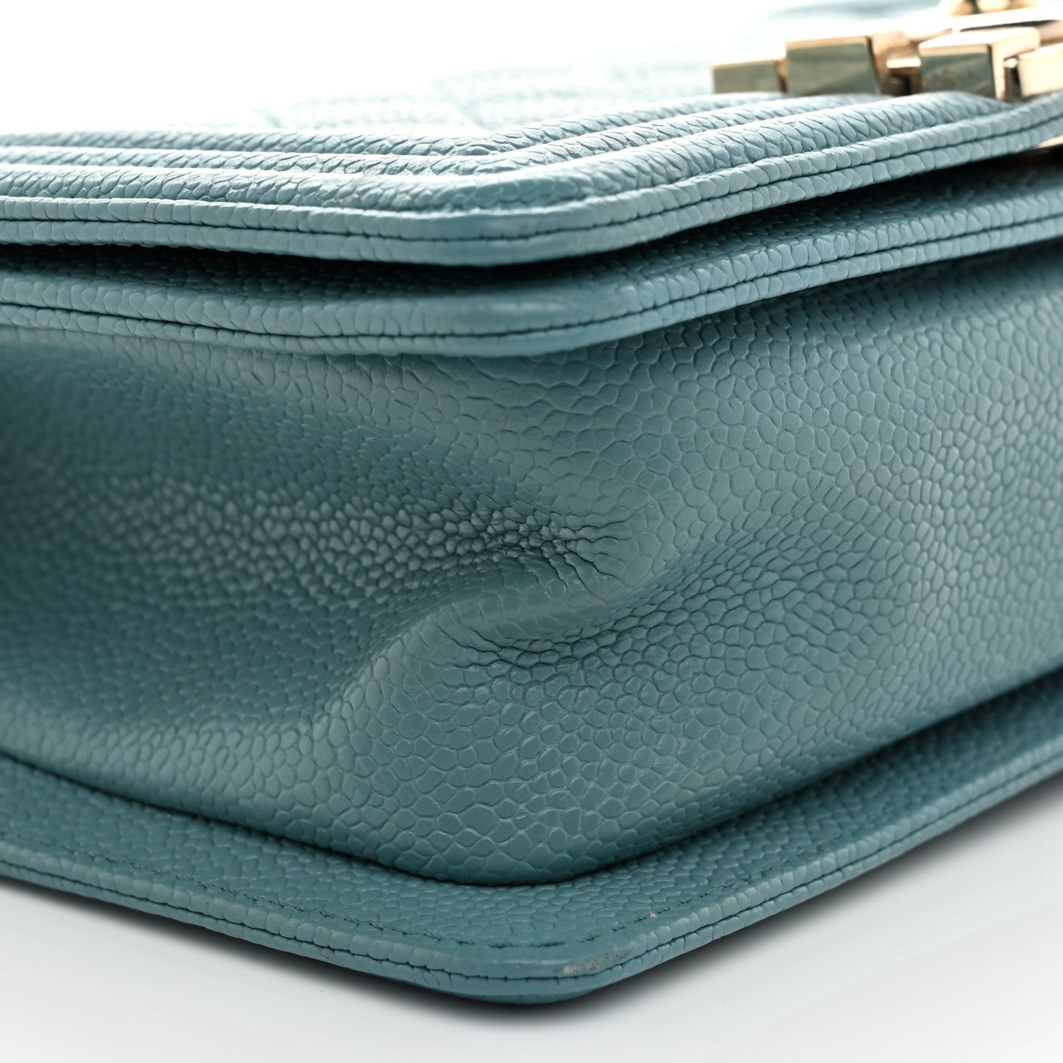 Chanel Caviar Quilted Small Boy Flap Light Blue 9 of 10