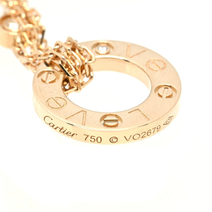 Cartier 18K Yellow Gold 2 Diamond LOVE Necklace 5 of 6