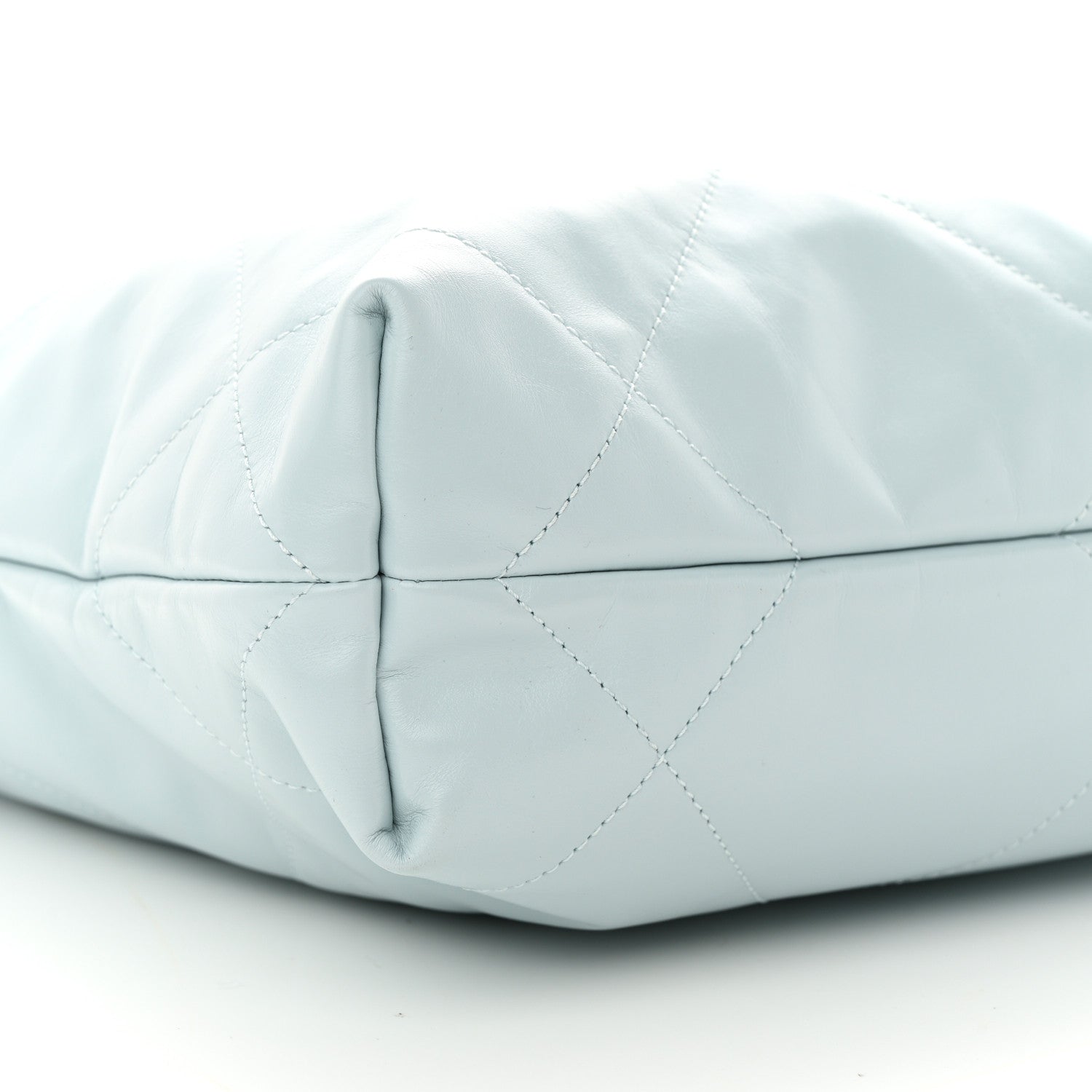Chanel Shiny Calfskin Quilted Small Chanel 22 Light Blue 10 of 11