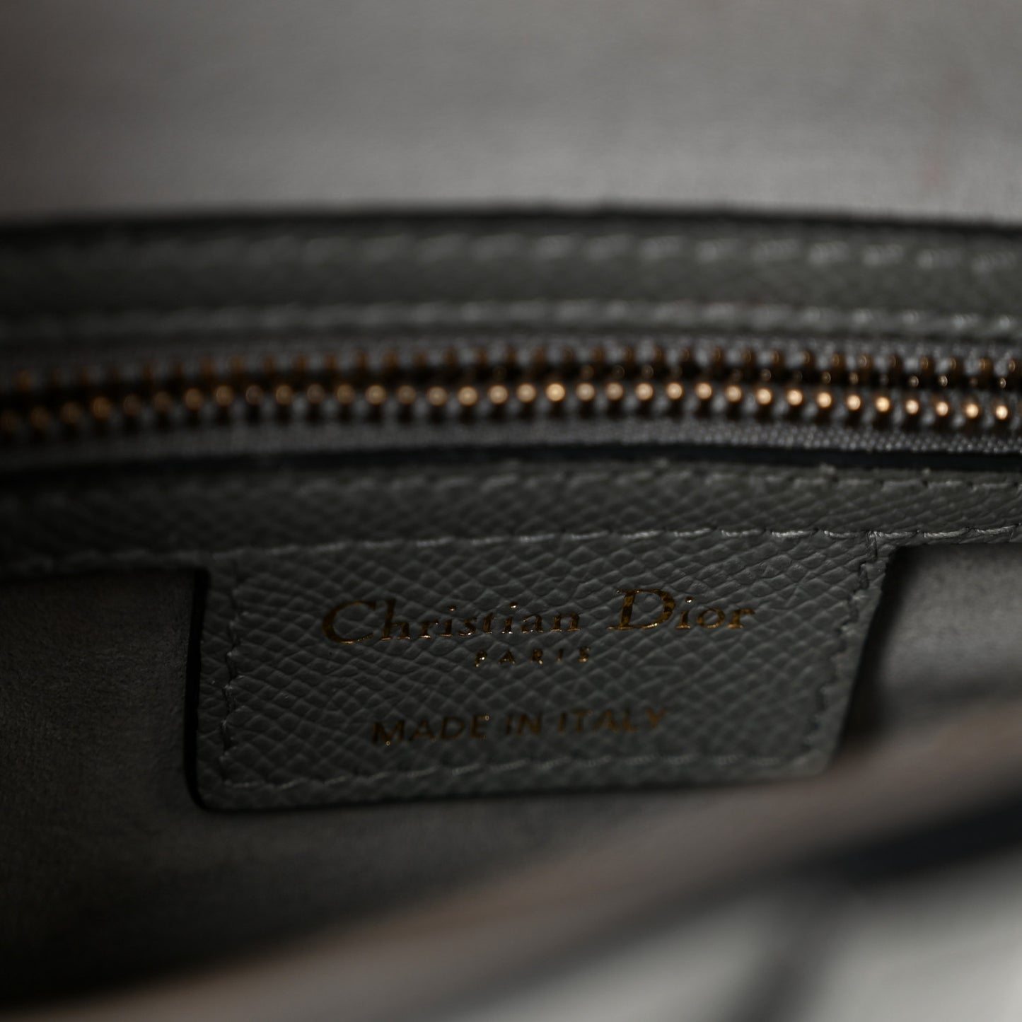 Grained Calfskin Saddle Bag Grey