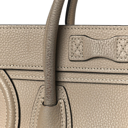 Celine Drummed Calfskin Nano Luggage Dune 11 of 12