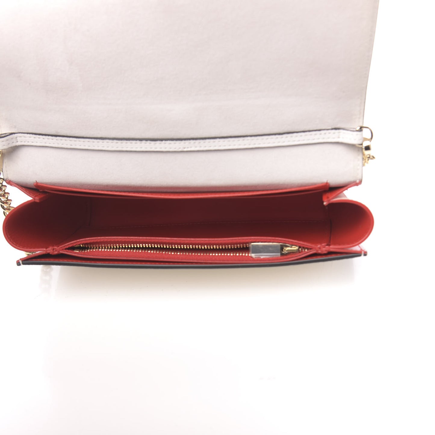 Calfskin Spikes Loubinthesky Paloma Clutch White