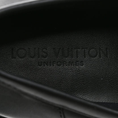 Louis Vuitton Calfskin Oversized Chain Academy Loafers 37 Black 6 of 8