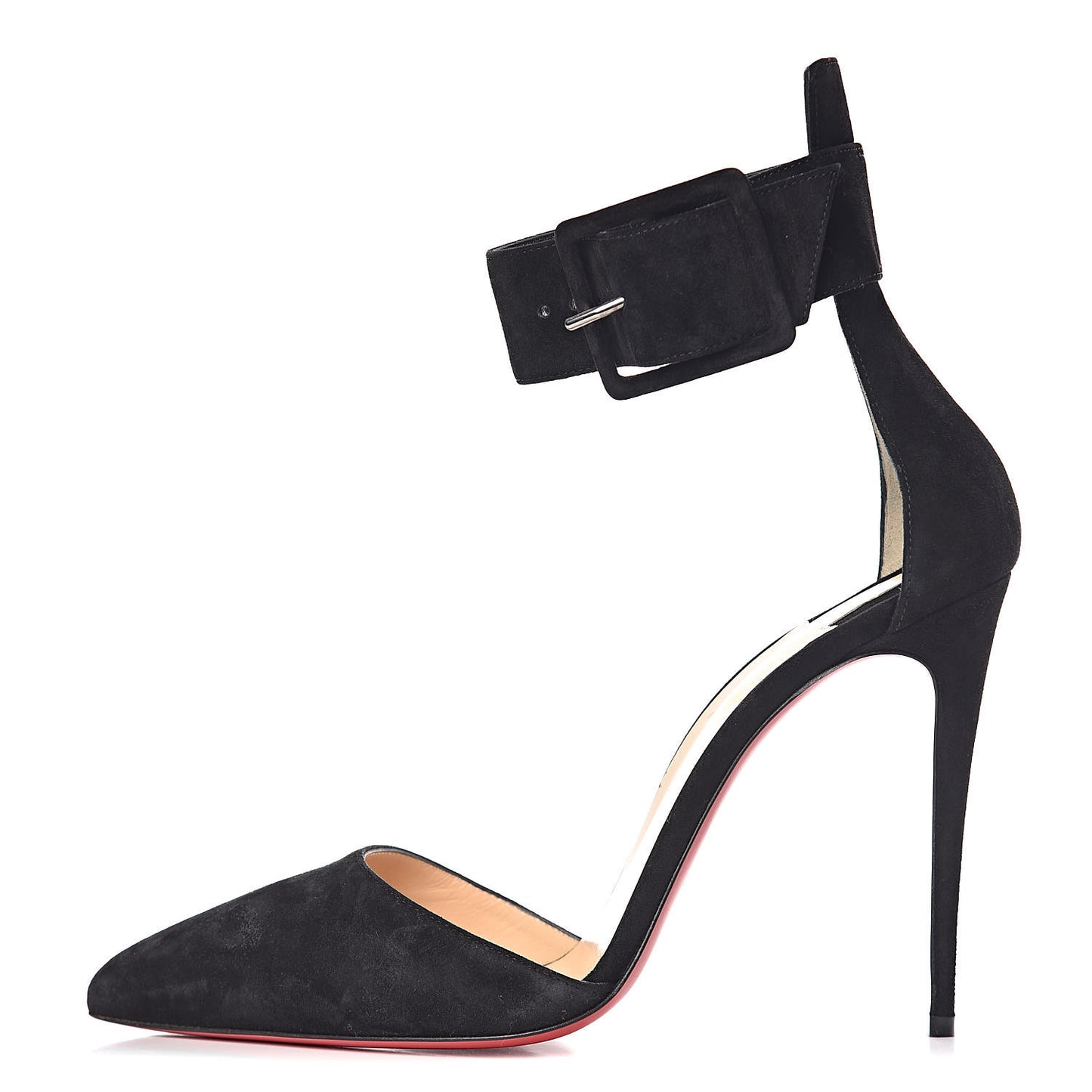 Veau Velours Harler 100 Ankle Strap Pumps 40 Black