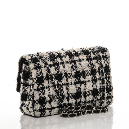 Chanel Tweed Medium Double Flap Black White 3 of 8