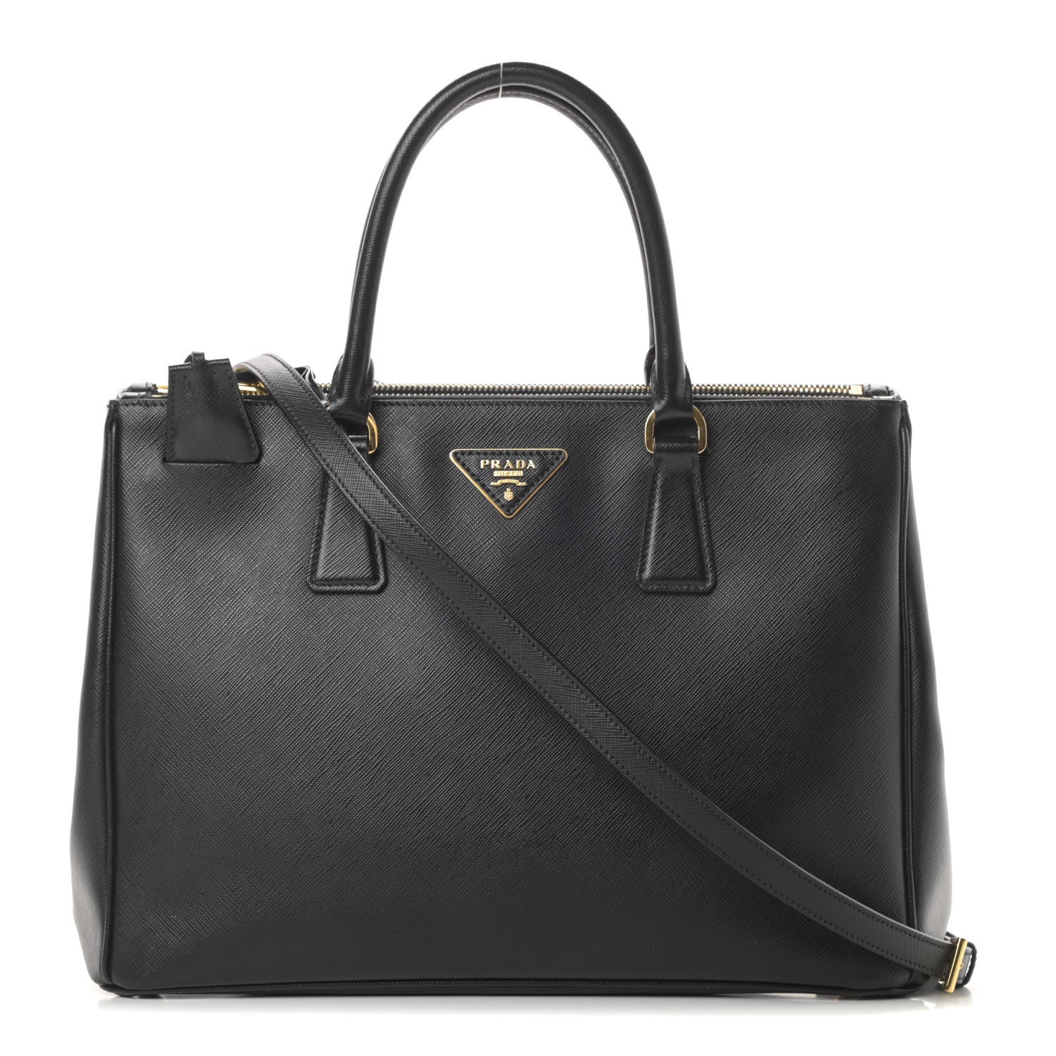 Prada Saffiano Medium Galleria Double Zip Tote Black 1 of 17